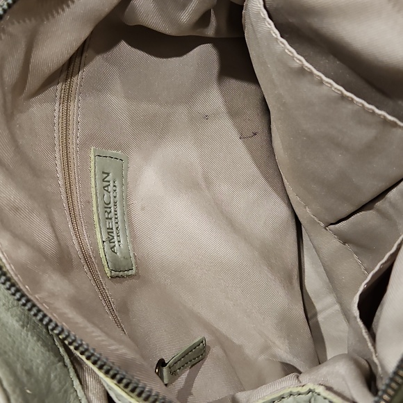 American Leather Co Green/Gray Purse - Picture 8 of 8
